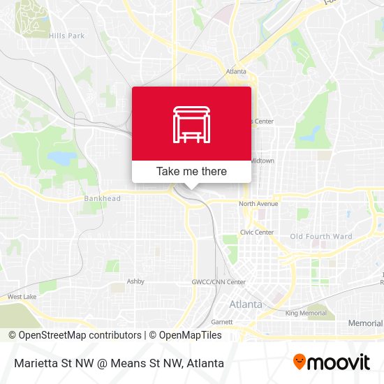 Marietta St NW @ Means St NW map
