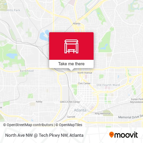 North Ave NW @ Tech Pkwy NW map