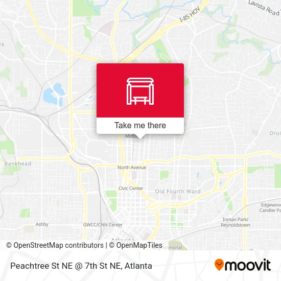 Peachtree St NE @ 7th St NE map