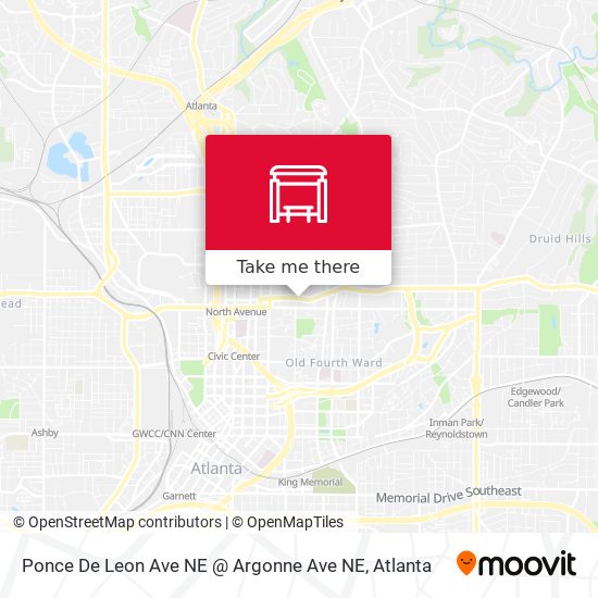Ponce De Leon Ave NE @ Argonne Ave NE map