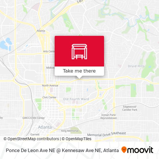 Ponce De Leon Ave NE @ Kennesaw Ave NE map
