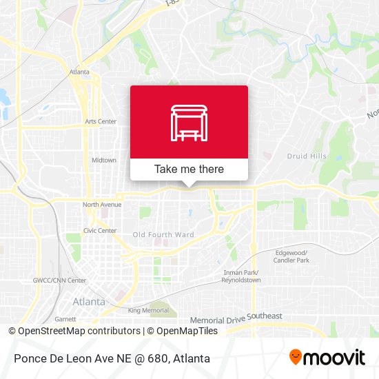 Mapa de Ponce De Leon Ave NE @ 680
