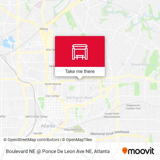 Boulevard NE @ Ponce De Leon Ave NE map