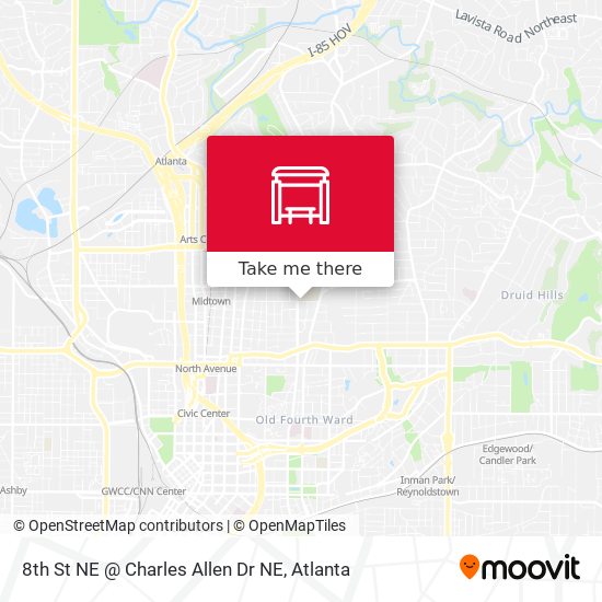 Mapa de 8th St NE @ Charles Allen Dr NE
