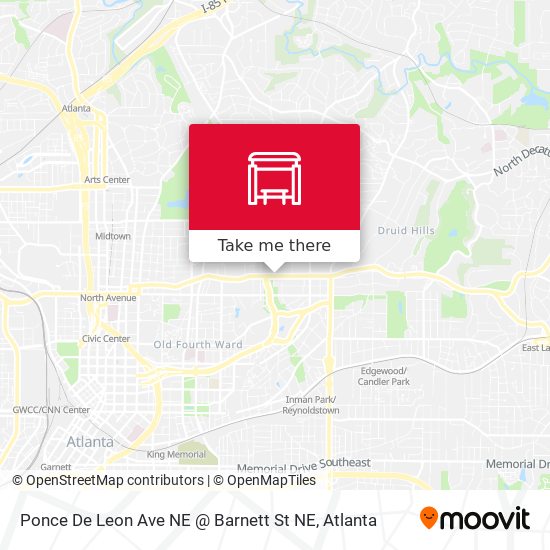 Ponce De Leon Ave NE @ Barnett St NE map