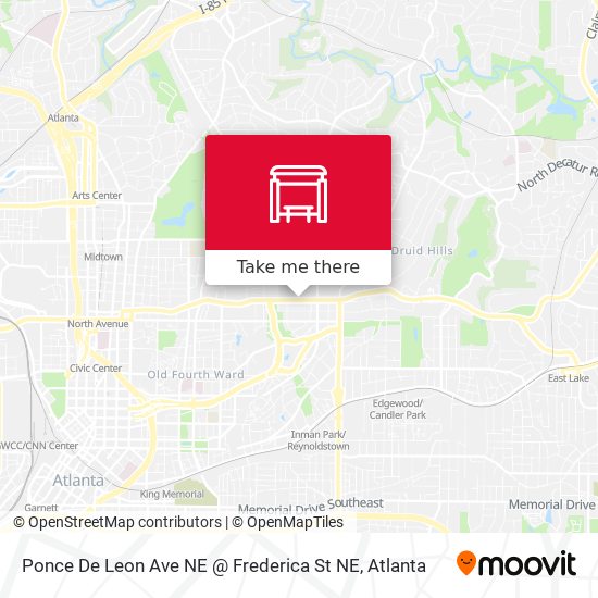 Ponce De Leon Ave NE @ Frederica St NE map