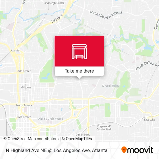 N Highland Ave NE @ Los Angeles Ave map