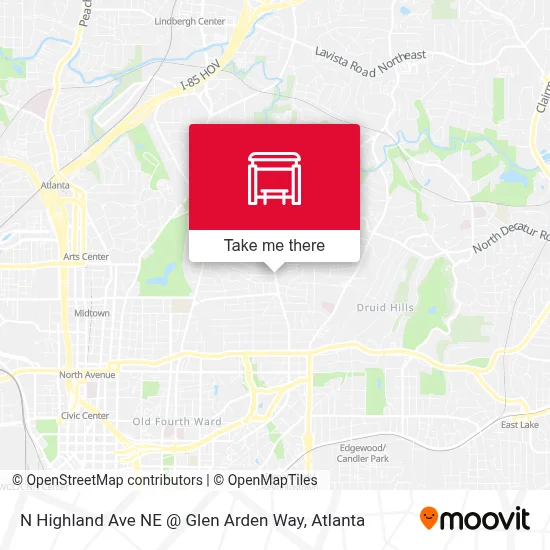 N Highland Ave NE @ Glen Arden Way map