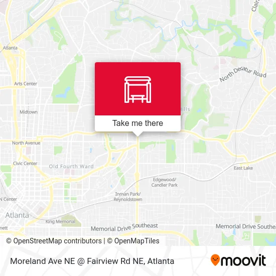 Moreland Ave NE @ Fairview Rd NE map