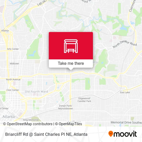 Briarcliff Rd @ Saint Charles Pl NE map