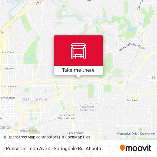 Mapa de Ponce De Leon Ave @ Springdale Rd