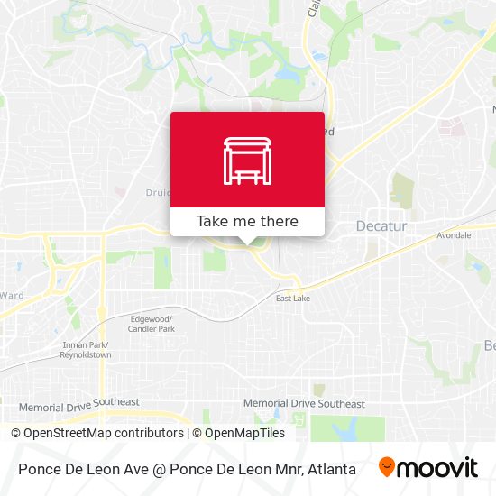 Ponce De Leon Ave @ Ponce De Leon Mnr map