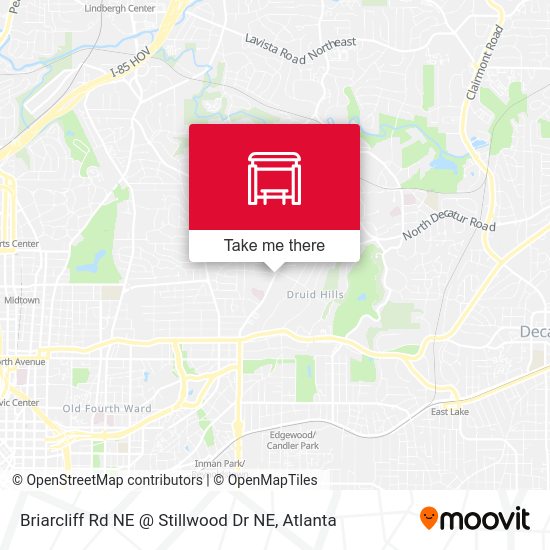 Mapa de Briarcliff Rd NE @ Stillwood Dr NE