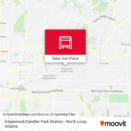Edgewood / Candler Park Station - North Loop map
