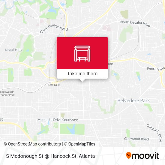 S Mcdonough St @ Hancock St map
