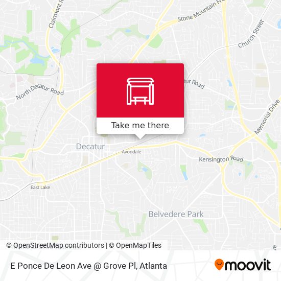 E Ponce De Leon Ave @ Grove Pl map
