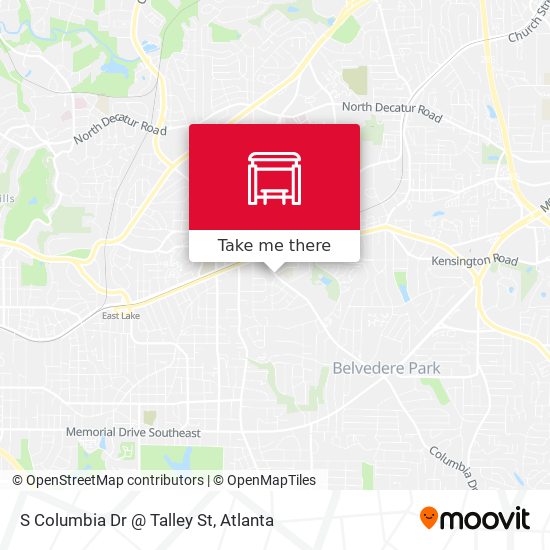 S Columbia Dr @ Talley St map