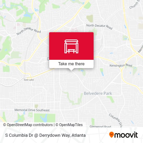 S Columbia Dr @ Derrydown Way map