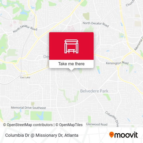 Columbia Dr @ Missionary Dr map