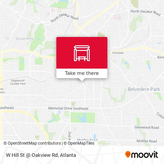 W Hill St @ Oakview Rd map