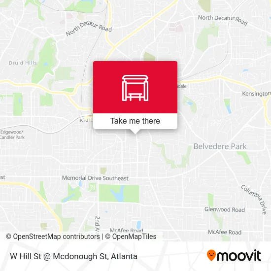 W Hill St @ Mcdonough St map