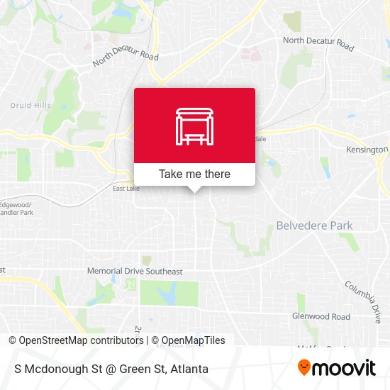 S Mcdonough St @ Green St map