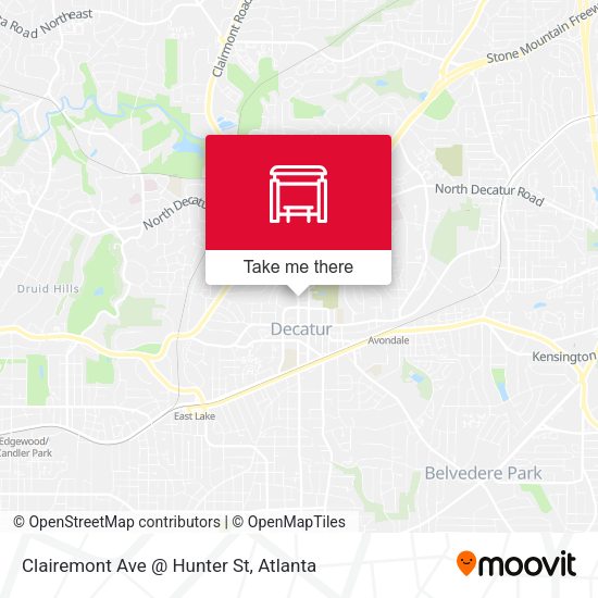Clairemont Ave @ Hunter St map