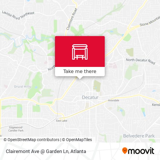 Mapa de Clairemont Ave @ Garden Ln
