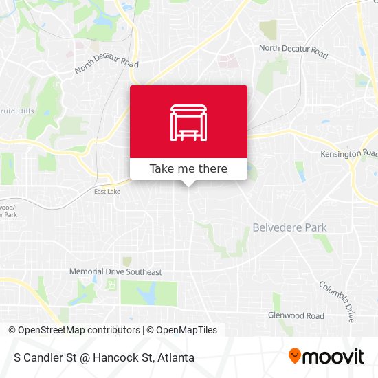 S Candler St @ Hancock St map