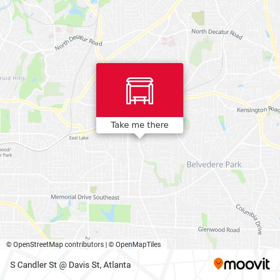 S Candler St @ Davis St map