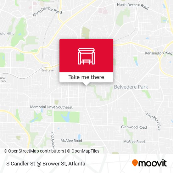 S Candler St @ Brower St map