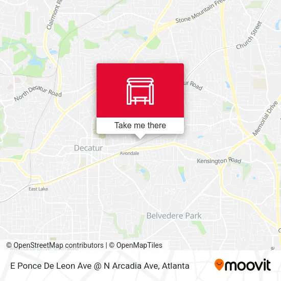 E Ponce De Leon Ave @ N Arcadia Ave map