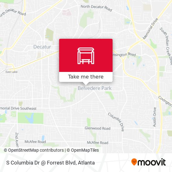 S Columbia Dr @ Forrest Blvd map
