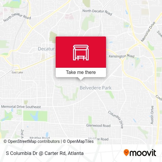 Mapa de S Columbia Dr @ Carter Rd
