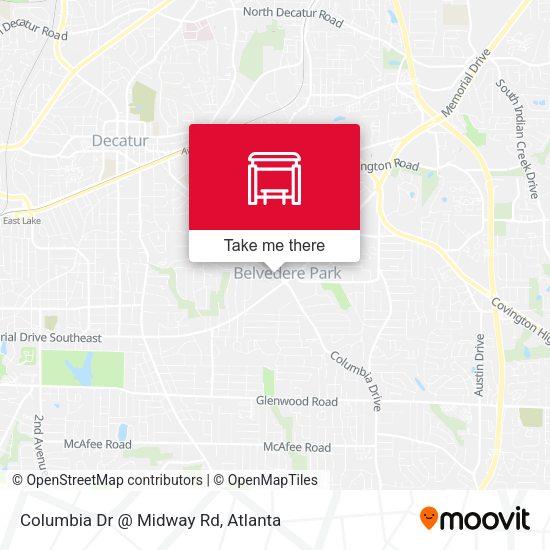 Columbia Dr @ Midway Rd map