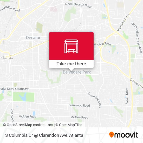 S Columbia Dr @ Clarendon Ave map