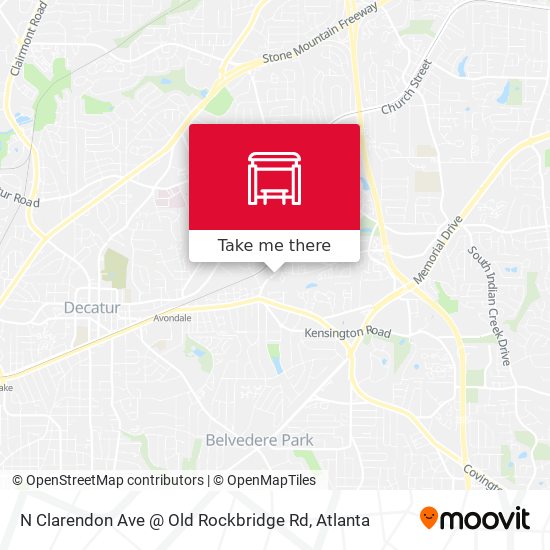 N Clarendon Ave @ Old Rockbridge Rd map