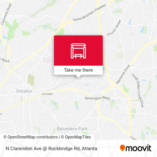 Mapa de N Clarendon Ave @ Rockbridge Rd