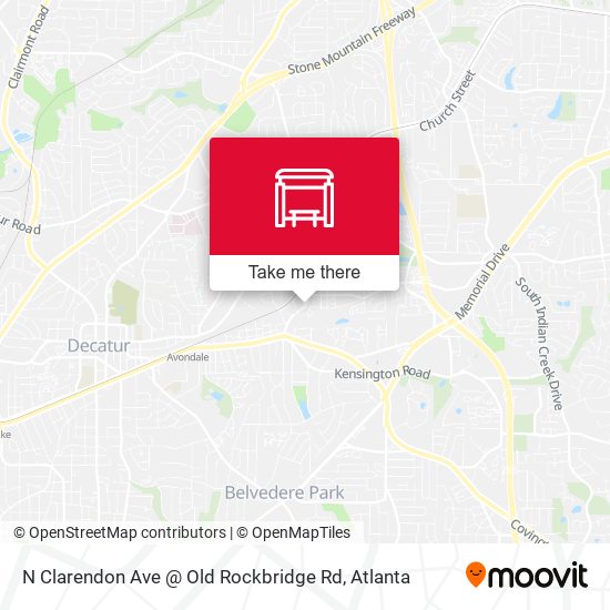 N Clarendon Ave @ Old Rockbridge Rd map