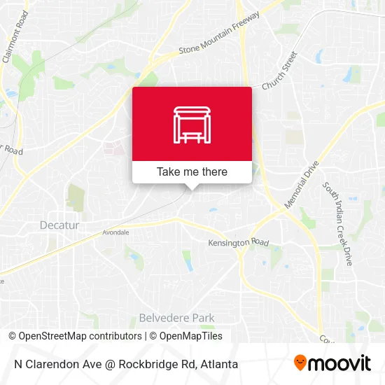 Mapa de N Clarendon Ave @ Rockbridge Rd