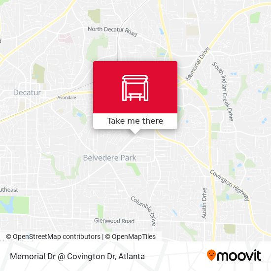 Memorial Dr @ Covington Dr map