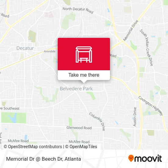Memorial Dr @ Beech Dr map