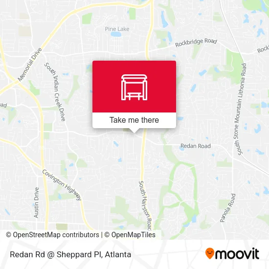 Redan Rd @ Sheppard Pl map