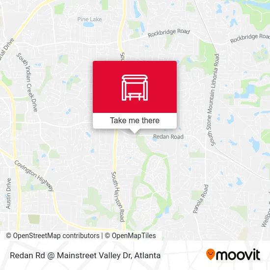 Redan Rd @ Mainstreet Valley Dr map