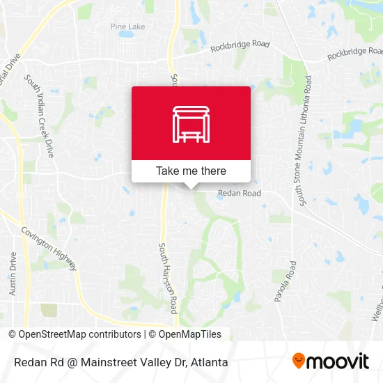 Redan Rd @ Mainstreet Valley Dr map