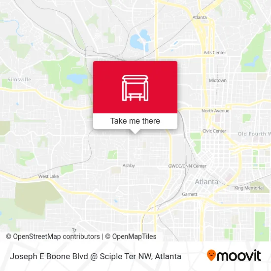 Joseph E Boone Blvd @ Sciple Ter NW map