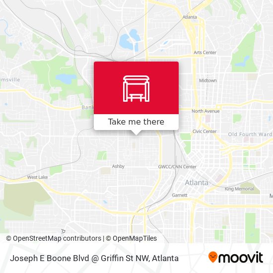 Mapa de Joseph E Boone Blvd @ Griffin St NW
