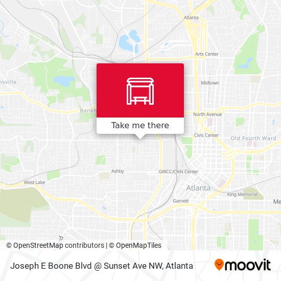 Joseph E Boone Blvd @ Sunset Ave NW map
