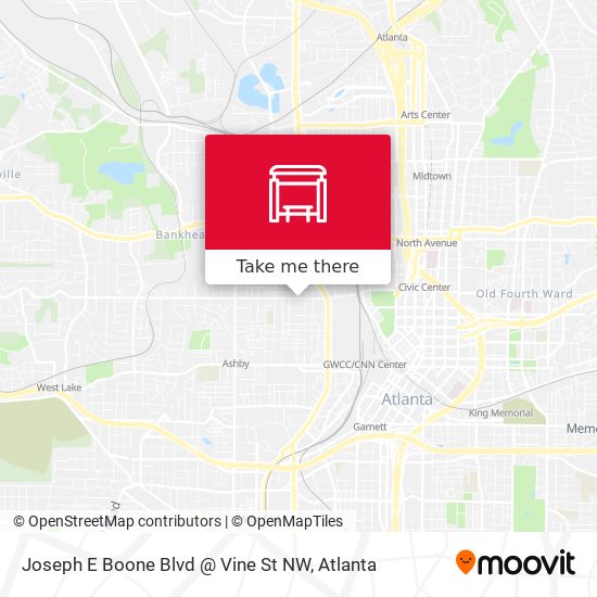 Mapa de Joseph E Boone Blvd @ Vine St NW
