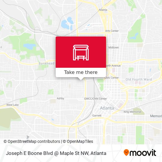 Mapa de Joseph E Boone Blvd @ Maple St NW